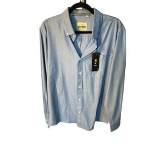 J.VER Classic Oxford‎ Shirt Regular Fit Button Down Long Sleeve Blue Mens M